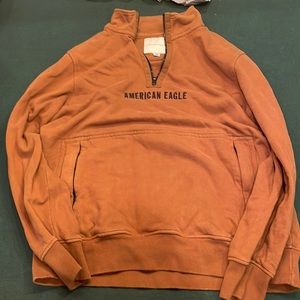 Tan half zip hoodie